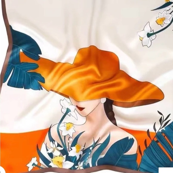 Accessories - Silk Feeling Scarf for Women Square Satin Head Scarf Hair Wrap Bandana